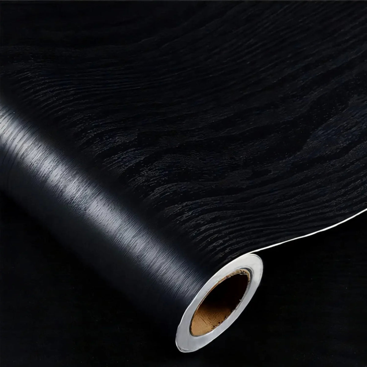 Bois noir Couleur Papier Peint Vinyle Imitation Bois Auto-adhésif Étanche